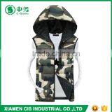 Latest Product Fujian Brand Mens Winter Camo Padded Down Vest With Hood thumbnail-1