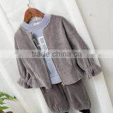 YE5206 Girls Jacket Corduroy Flying Sleeves 2017 Autumn Children Coat thumbnail-1