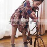 Cute Baby Girl Fall Clothes Korean Style Vintage Palace Wind Pattern Girls Dress thumbnail-4