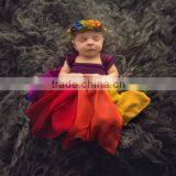 Newborn Gown Momy And Me Boho Dress Chiffon Mother Daughter Matching Dress thumbnail-5