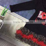 2016 New V-days Design Valentine's Day Dress Girls Kids "Love" Long Sleeves Ruffle Party Dress With Matching Accessories Set thumbnail-4