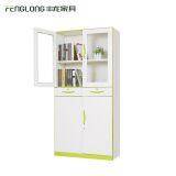 New Design Modern Glass Display File Cabinet 4 Door Storage Cabinet With 2 Drawers thumbnail-5