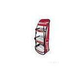 Retail Display Rack Floor Stand With 3 Fixed Wire Shelves for Display Coco Drink Bottles