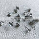 8mm Stainless Steel DIY Stud Earrings Accessories Jewelry Making Findings Crossed Bowl-Shape Post Finding for Pearls Ball Bead thumbnail-2
