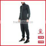 Guangzhou Shuliqi Hot Selling Mens Sport Fitted Tracksuit 100 Cotton Plain Tracksuits in Black thumbnail-5