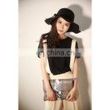 Women Wide Leg Two Braces White Simply Design Pants thumbnail-5