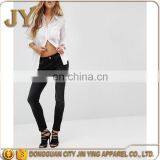 Jeans Wholesale Price Raw Cut Hem Jeans Skinny Fit Pants Women Trousers Make in China thumbnail-5