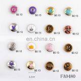 Fancy Designer Snaps Button Purple Color /fancy Wholesale 12mm Pearl Prong Snap Button