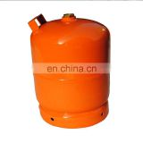 JG Low Price 3kg 7.2L Orange Color Household LPG Gas Cylinder,Single Burner Gas Stove Cylinder