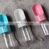 Manufacturer wholesale blue pink white capsule outdoor portable pet dog water bottle
