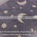 Glow in The Dark Luminous Magical Blanket for Little Girls  Soft Plush Pink Fantasy Castle Blanket Throw for Kids