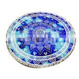 New Arrival Multi Pattern Color Digital Printed Custom Circle Microfiber Towels Turkish Round Beach Towel With Tassels thumbnail-6