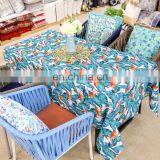 Strelitzia Nicolai Flower Printed Polyester Tablecloth Woven Fabric Waterproof Table Cloth for Outdoor thumbnail-2