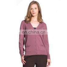 Леди Пинк V-образный воротник кэшмирный кардиган с карманами thumbnail-1