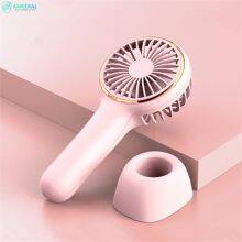 Double Use Portable Hand-held Mini Fan 3 Level Speed Rechargeable Mini Desk Fans thumbnail-4