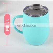 Best Selling 12oz Stainless Steel Egg Shaped Sublimation Wine Cup Mug Tumbler With Handle thumbnail-3