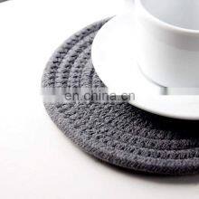 Latest Manufacturing Wholesale Cheap Cotton Natural Table Mat Circle Woven Placemats thumbnail-4