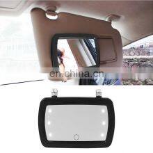 Autoaby Universal LED Car Interior Mirror Touch Switch Makeup Mirror Sun Visor Clear Interior HD Mirror 170*110mm-no Battery thumbnail-3