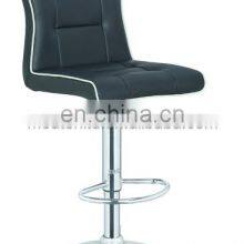 Modern Adjustable Swivel With Racer Design White Leather Bar Stool thumbnail-3