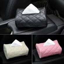 Wholesale Creative Car Sun Visor Tissue Box Napkin Storage Holder for Car Seat Back Mounted Hanging Paper Towel Cover thumbnail-2