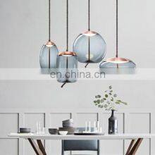 Modern Nordic LED Glass Hanging Lamp Art Indoor Modern Glass Ball LED Pendant Lights