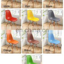 Wholesales Nordic Wooden Legs Plastic Chair Dining Chairs Leather Dining Room Chairs DC125 thumbnail-3