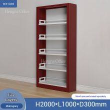 Industrial Style Bookshelf Metal Frame Five Tiers for Accounting Firm Sports Facility thumbnail-4