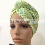 10056 Super absorbent polyester microfiber hair wraps towel drying bath spa head cap turban
