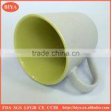 Mug Sublimation Ceramic Coffee Mug for Promotion With Custom Design ,matte White and Shinny Yellow thumbnail-3
