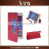 View Window PU Leather Ultra Thin Flip Cover Folio Case for Huawei Ascend G510