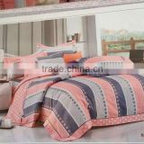 Pure cotton grid style 4pcs bedding set of king size