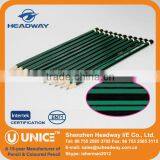 Custom Wooden HB Pencils, Black & Green Striped, End Dipped thumbnail-3