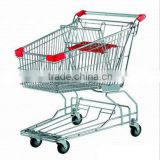 Asian style chromed shopping cart/shopping trolley