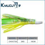 Resin Head Nylon Skirts and Pvc Skirts Trolling Lures 7" 38g China Wholesaler CHOCT30 Marlin Lures Tuna Lures Wahoo Lures