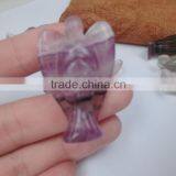 Natural Flourite Carving Angels Handicraft Carved Gemstone Angels Different Shape Different Size thumbnail-5