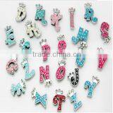 A-Z Enamel Crown Funny Alphabet Letter Slider Charms thumbnail-1