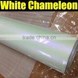 High Quality Chameleon Pearl White Car Wrap Film With Air Bubbles 1.52*20m Each Roll thumbnail-1