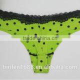 Laser Cut Seamless Dot Print Cute Sexy Women G-string Picture thumbnail-2