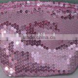 Sequin Satin Cosmetic Pouch