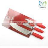 Hot Sale High Quality Stylish Handle 3pcs Colorful Kitchen Knife Set thumbnail-1