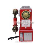 Retro old fashioned corded telephones Rotary Dial Home Telephone with phone cable