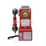 Retro Old Fashioned Corded Telephones Rotary Dial Home Telephone With Phone Cable thumbnail-1