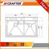 Brushed Surface Treatment Double Bowl Overmount Water Sink thumbnail-2