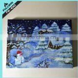 The Christmas Tree Snow Flashing Tapestry Christmas Picture With LED Lights 60 x 40cm Indoor Decoration