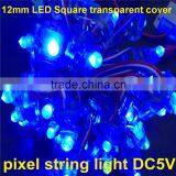 12mm LED Square Transparent Cover WS2811 50pcs String IP68 DC5V Full Color Rgb Pixel Led Supplier's Choice thumbnail-5