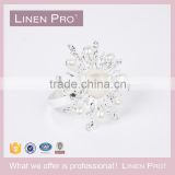 Wholesale Rhinestone Pearl Flower Napkin Rings for Table Accessories
