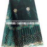 Hot selling velvet lace fabric with sequence for evening dress