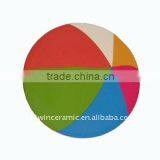 4.25 Inch Ceramic Beach Ball Coaster