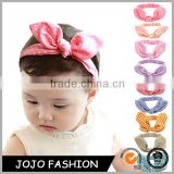 Children hair accessories baby girls top knotted headband kids child rabbit ear head wrap hair band