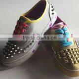 Eye-catching Sequins Hand-sewn Moccasin Durable Rawhide Laces Children Injection Loafer Shoe thumbnail-1
